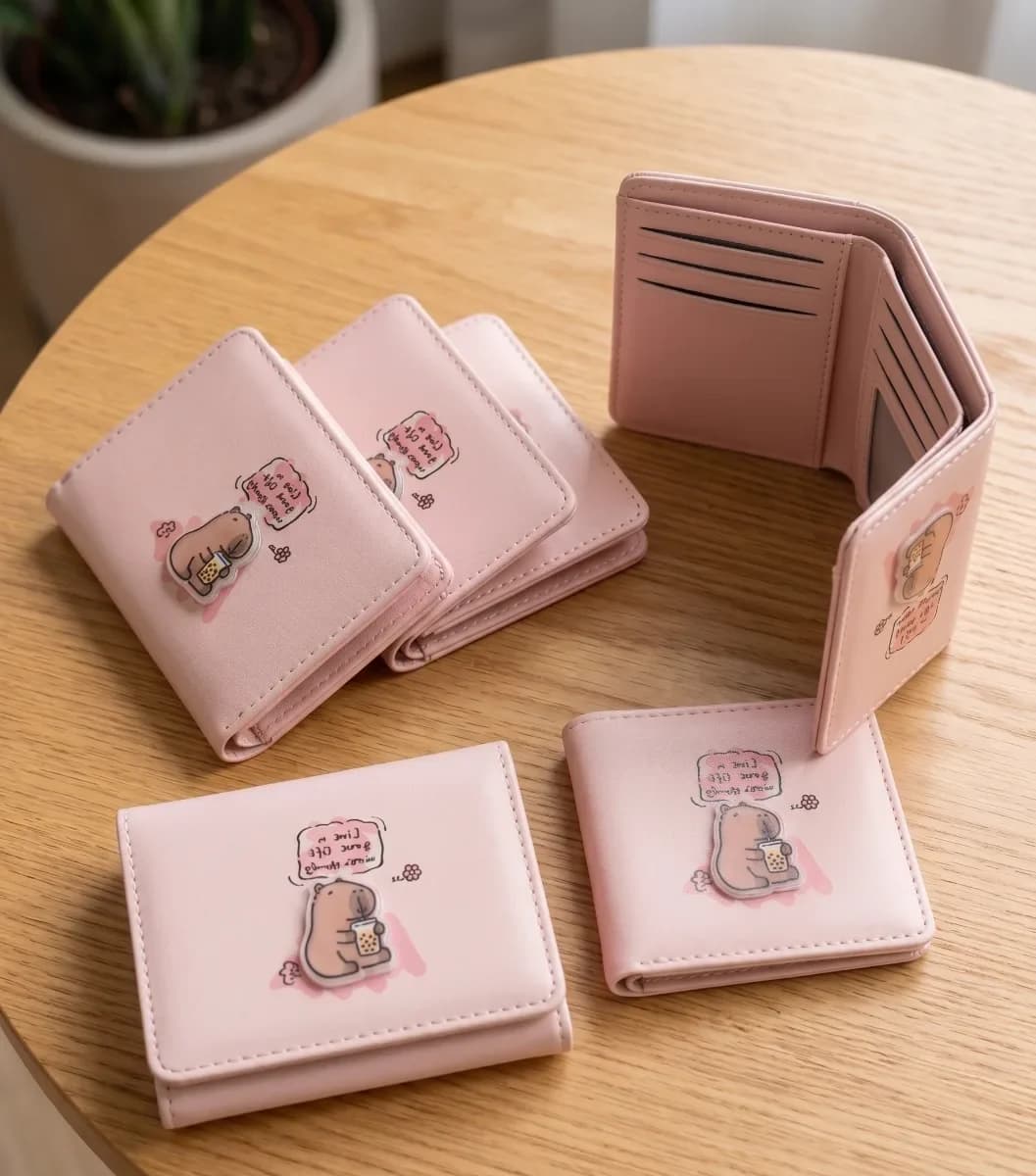 Cute Capybara Premium Ladies Mini Wallet | Imported Soft Purse